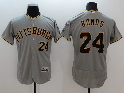 Pirates #24 Barry Bonds Grey Flexbase Authentic Collection Stitched MLB Jersey